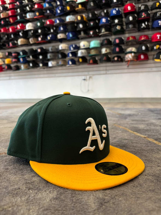 OAKLAND A'S ON FIELD FITTED HAT